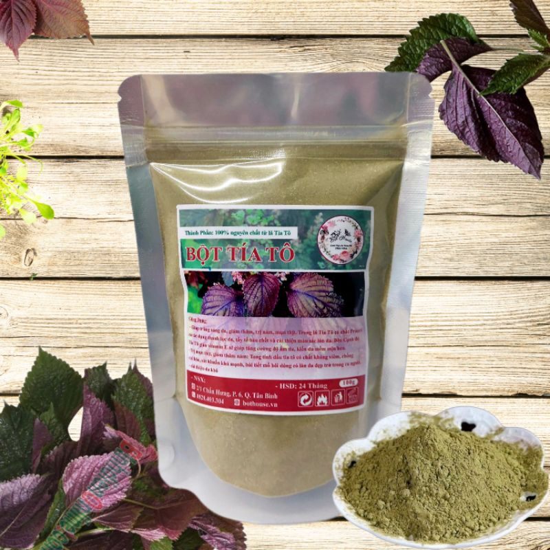 500g bột tía tô  đắp mặt giảm nám/ mụn