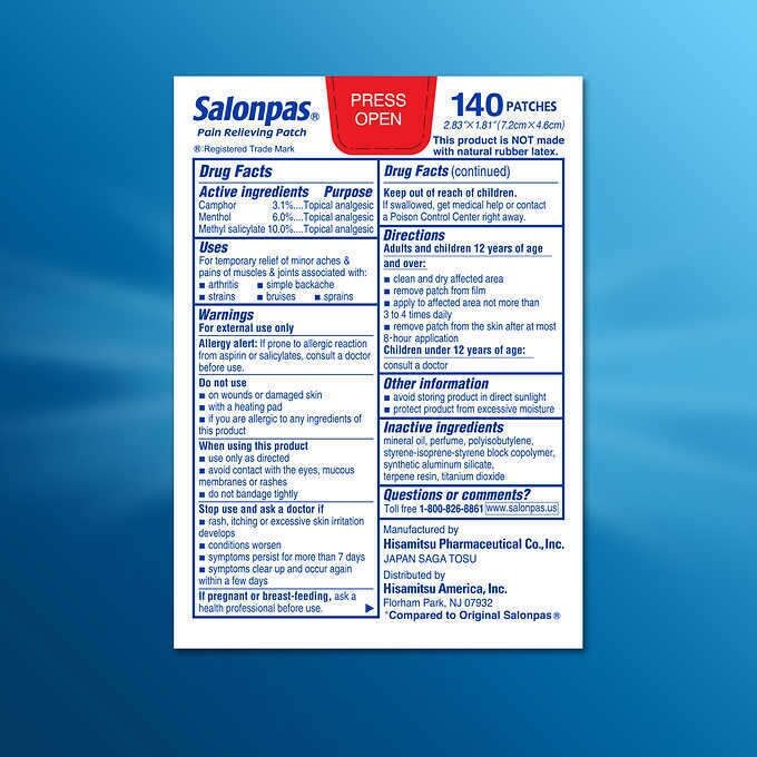 [HCM]Miếng dán salonpas của Mỹ 140 miếng