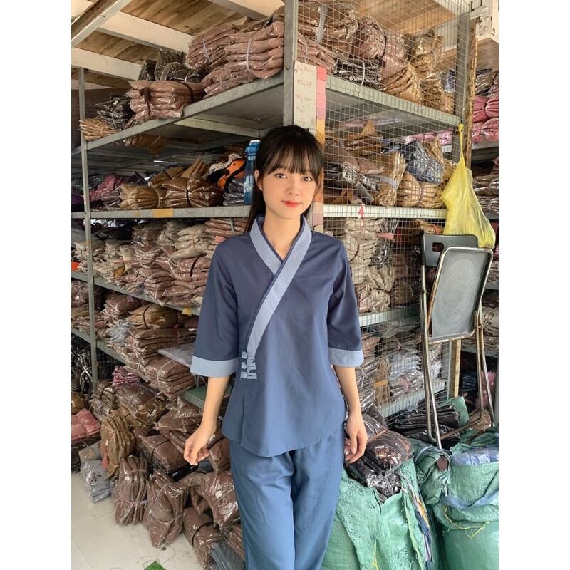 [HCM]Đồ lam đi chùa - Xéo 3 Nút kate
