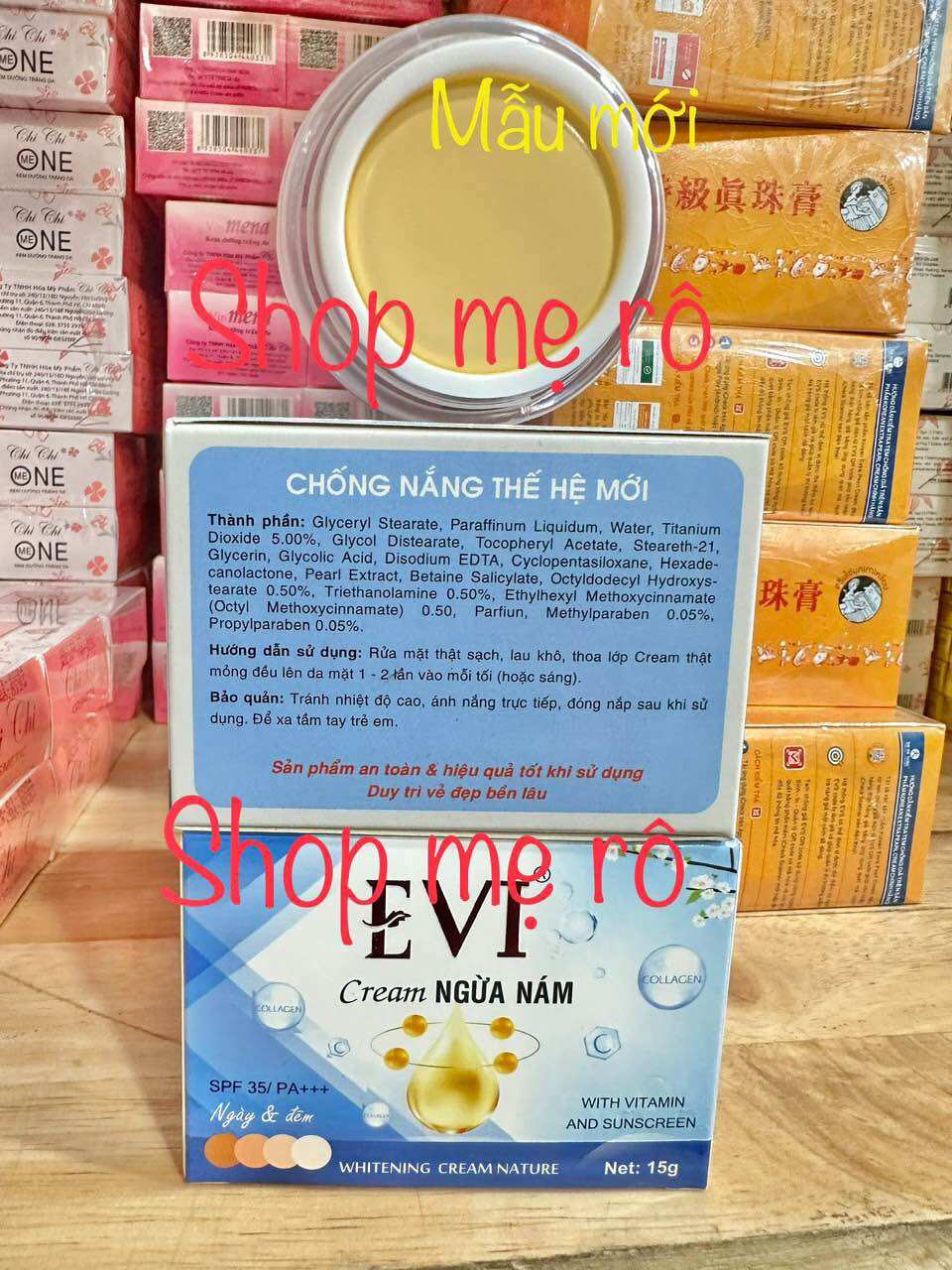 [chuẩn hàng] kem Evi hết nám hủ 15g (mẫu mới)
