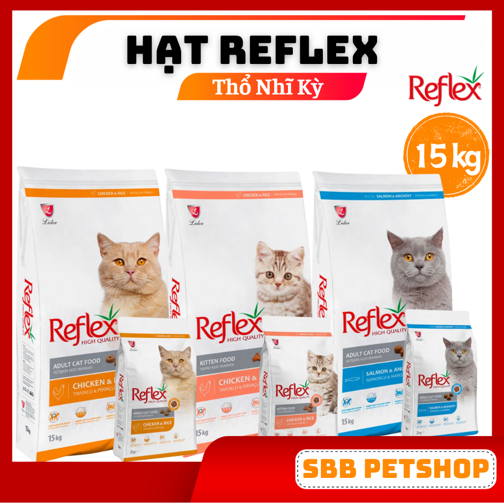 Thức ăn hạt cho mèo REFLEX Bao 15kg - Nhập khẩu Thổ Nhĩ Kỳ