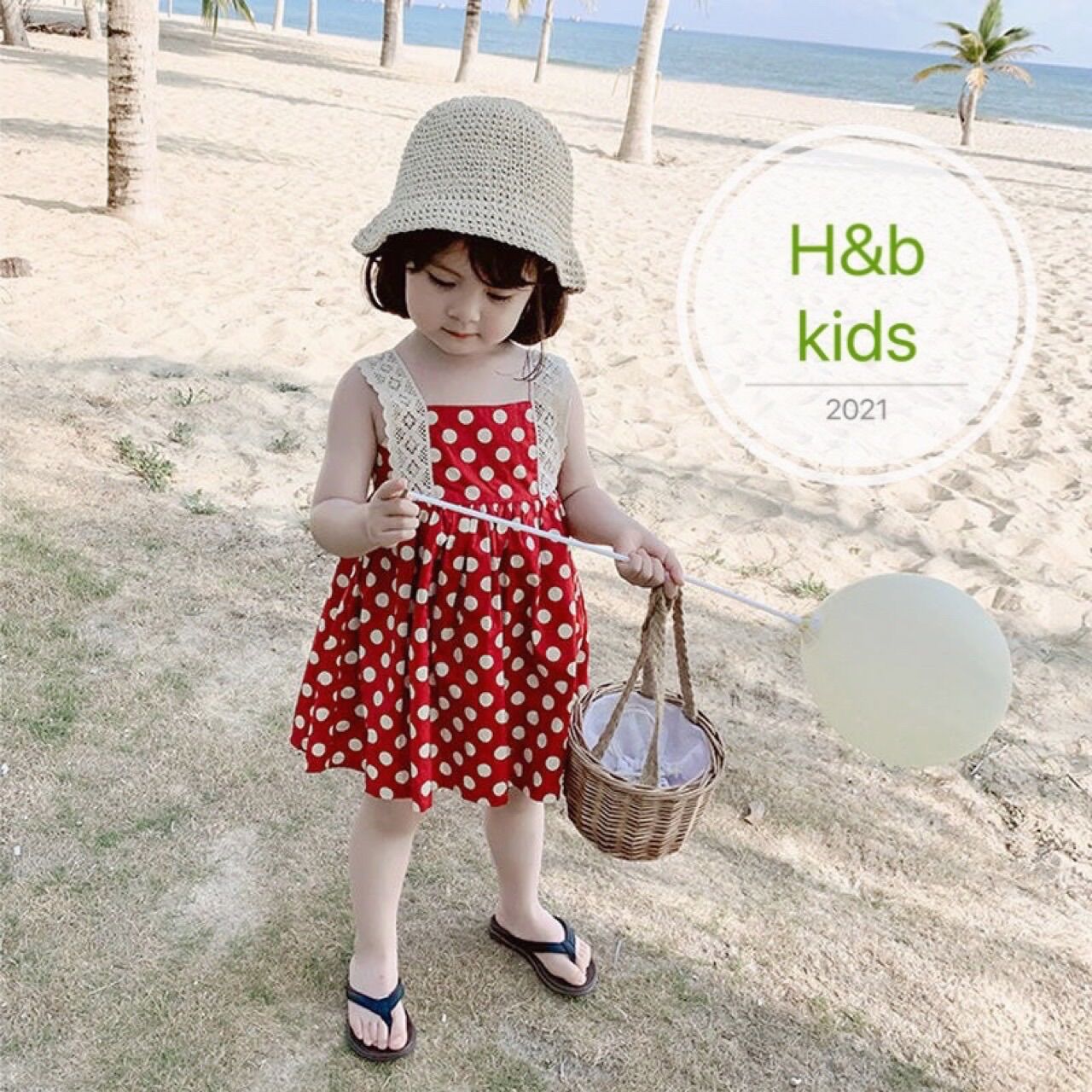 Đầm Đỏ Chấm Bi Dành Cho Bé Gái size 1T- 6T Bibo Store