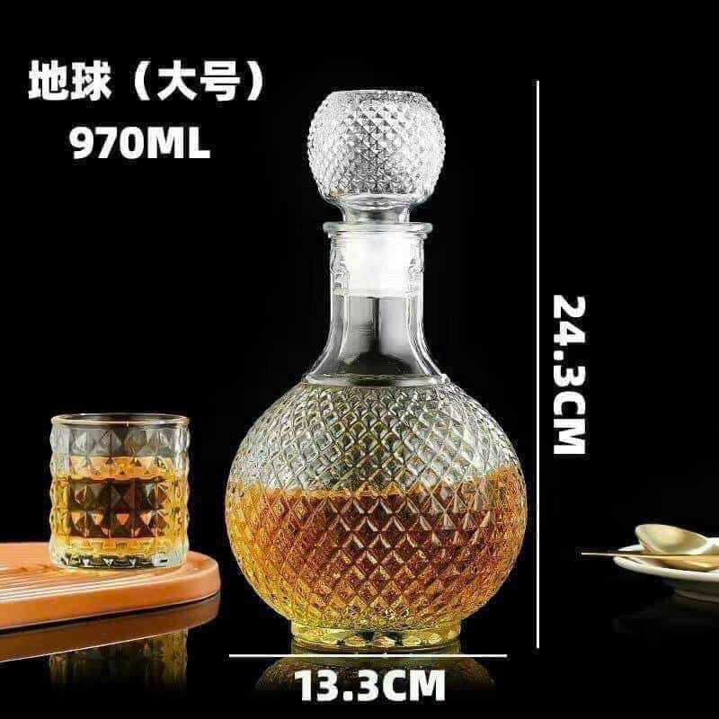 3 bình thủy tinh đựng rượu cao cấp
