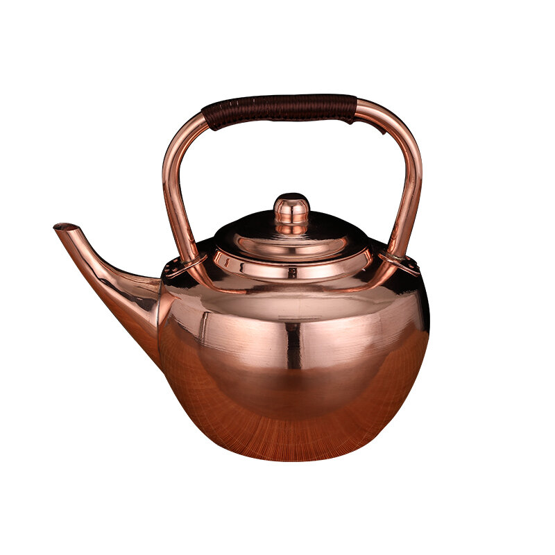 Handmade Water Boiling Copper Pot Copper Kettle Kettle Fine Copper Thick Entirely Handmade Handmade Pure Red Copper Fuel Gas Copper Teapot Household