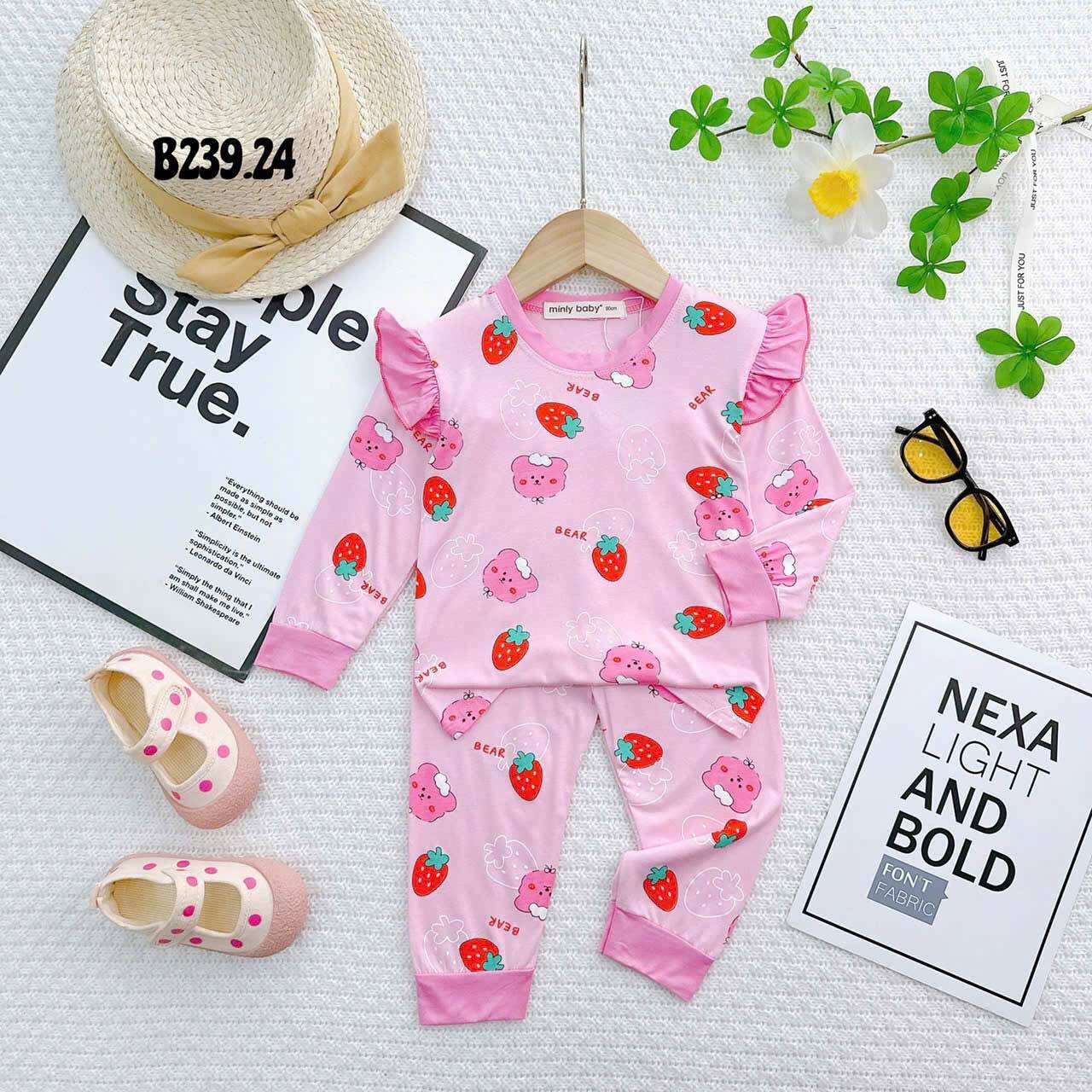 [15-30kg] Long-Sleeved Ruffle Set for Girls - 9