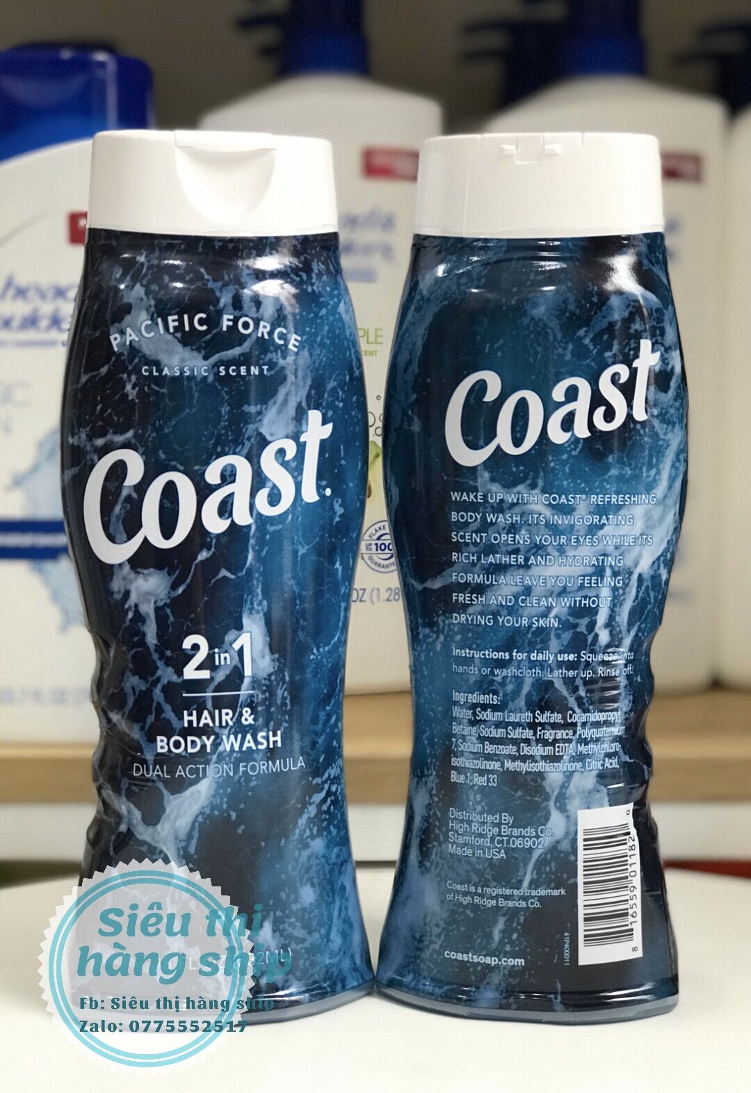 Sữa tắm Coast nam 532ml của Mỹ
