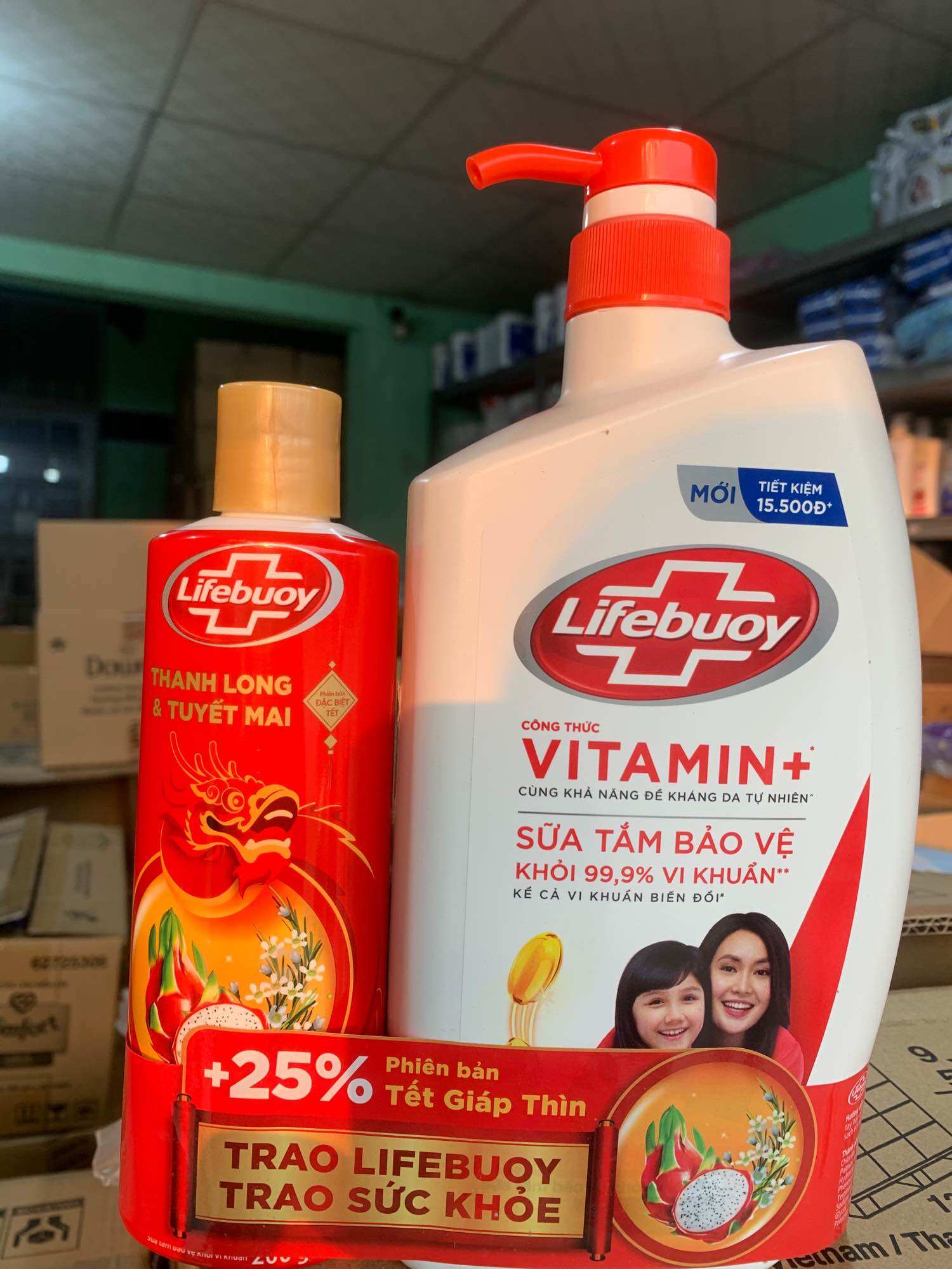 Sữa tắm diệt khuẩn Lifeboy 800g tặng kèm