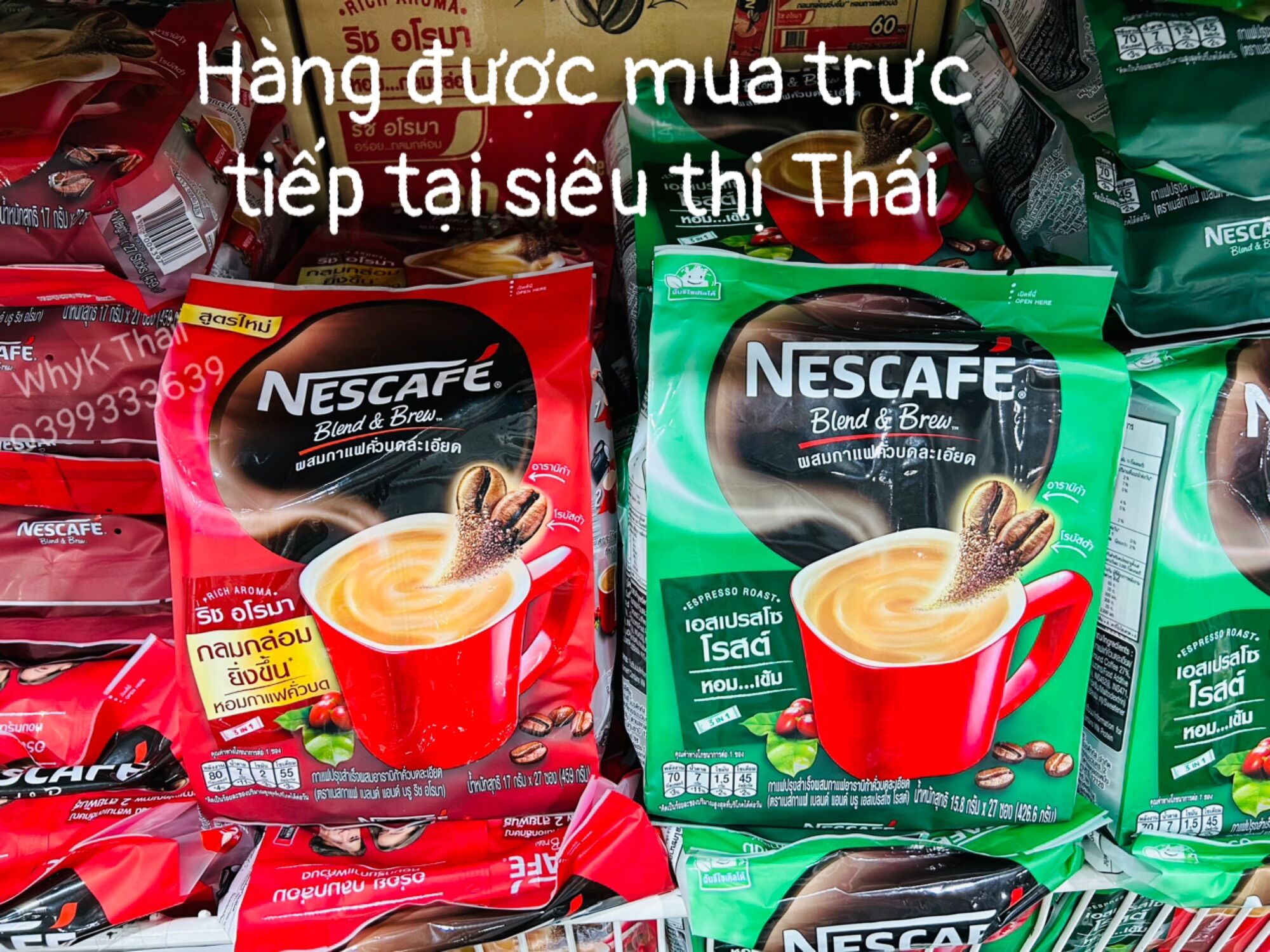 Nescafe Thái Lan Cà Phê Sữa Hoà Tan Bịch 27 gói