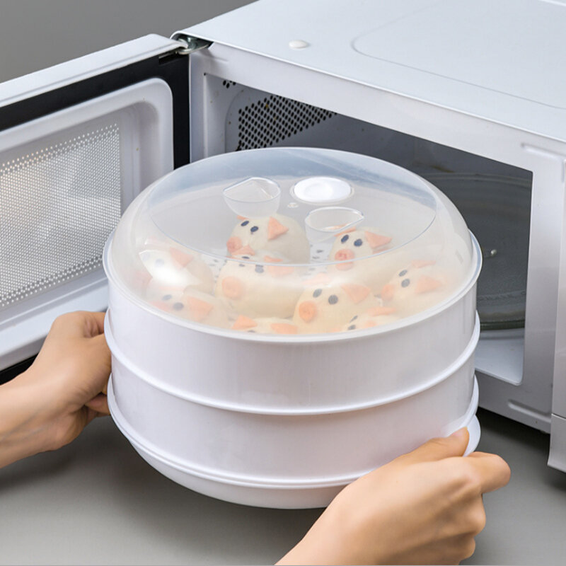 Hộp hấp chuyên dùng cho lò vi sóng, lồng hấp bánh màn thầu nóng, dụng cụ làm nóng, bát hấp cơm, hấp thức ăn gia dụng, dụng cụ đa chức năng