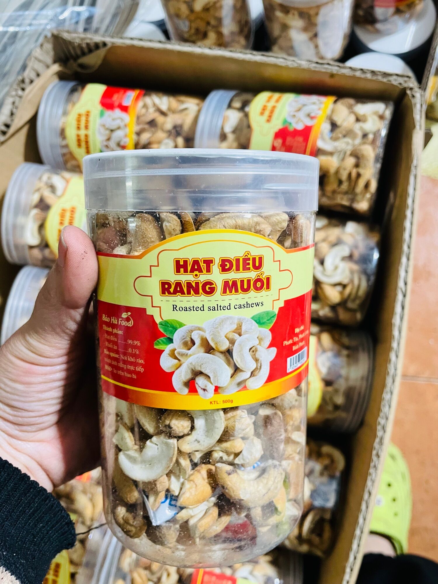500gr Hạt điều rang muối vỡ sạch vỏ