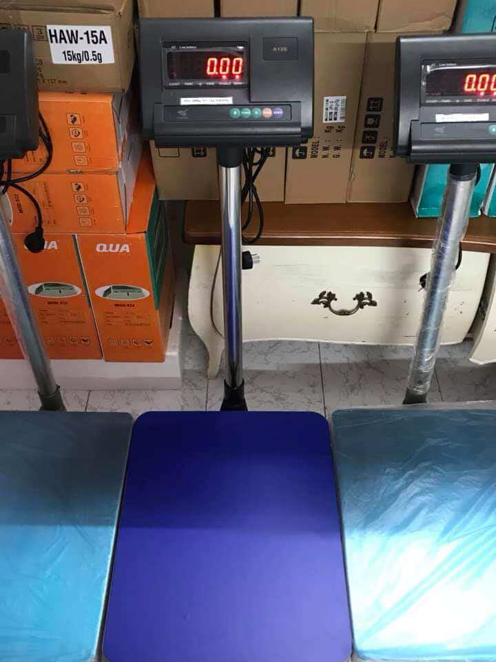 Cân ghế điện tử kích thước mặt cân 40 x 50, đầu hiển thị a12e, mức cân 60kg 100kg 150kg 300kg, bảo hành 1 năm