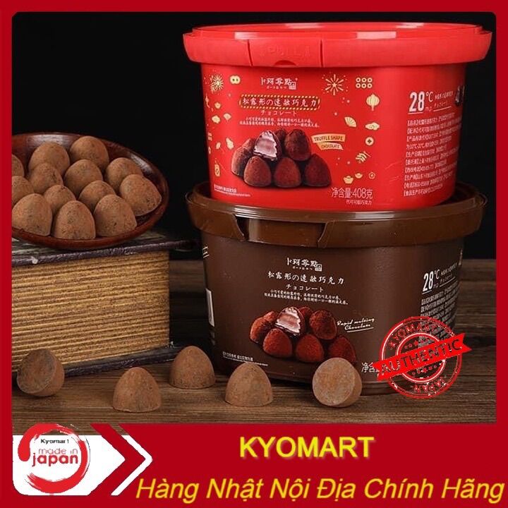 Socola hộp viên tươi ngon hộp 408g màu đỏ