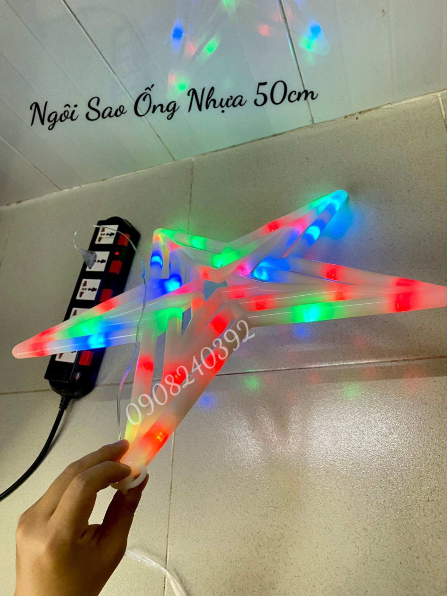 ĐÈN LED TRANG TRÍ HÌNH NGÔI SAO 50CM Led 2 Mặt