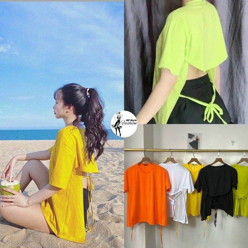 áo hở lưng cột dây