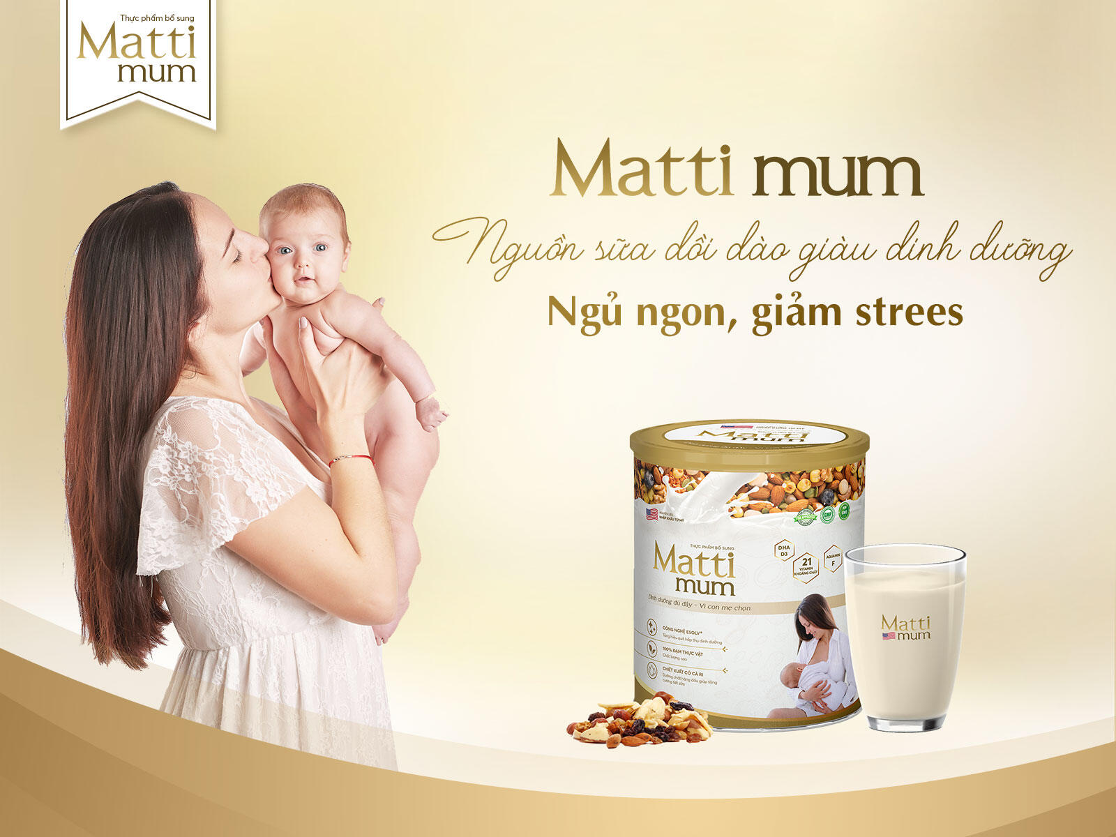 Sữa hạt Mattti Mum lon 650g