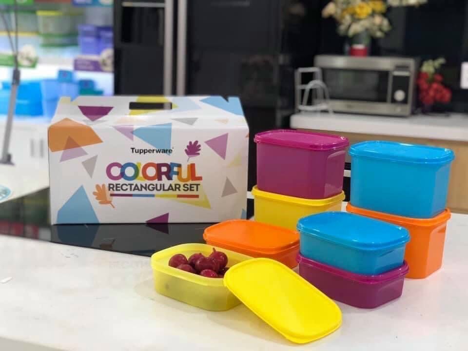 Bộ 4 hộp Colorful trữ mát ( màu inbox )