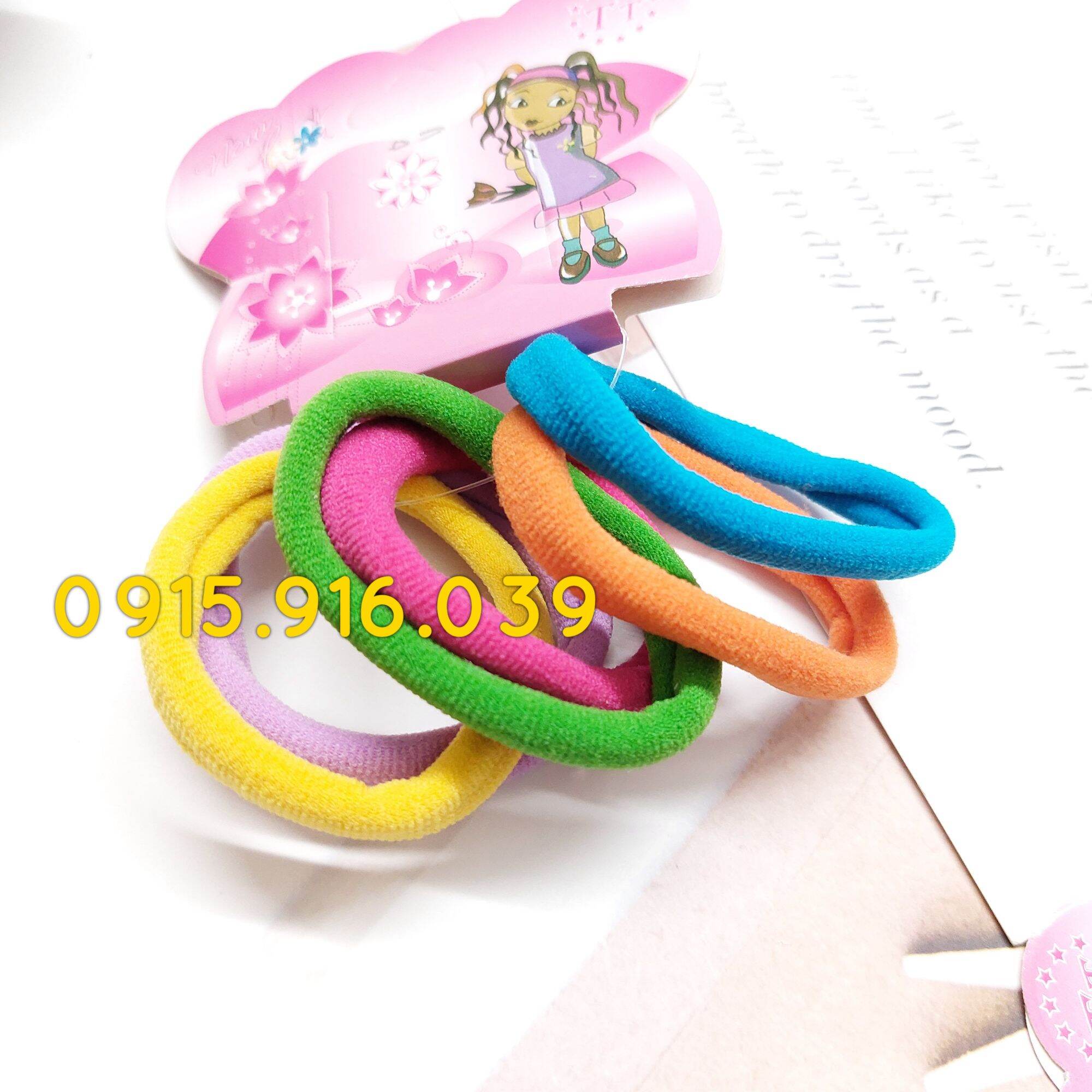Set 6 Buộc tóc thun nhiều màu, cột tóc nữ surishops