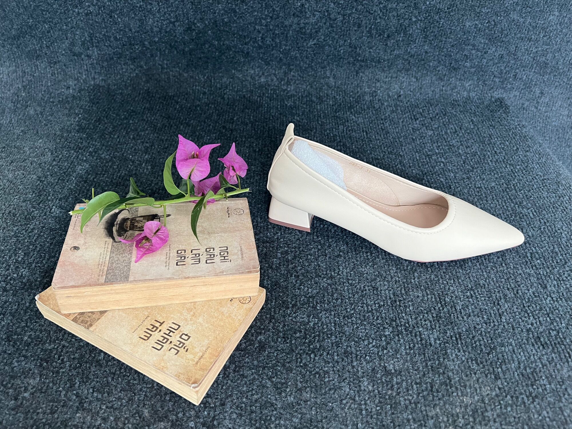 Giày công sở mũi nhọn đế 3cm,Giày cao gót nữ,giày nữ