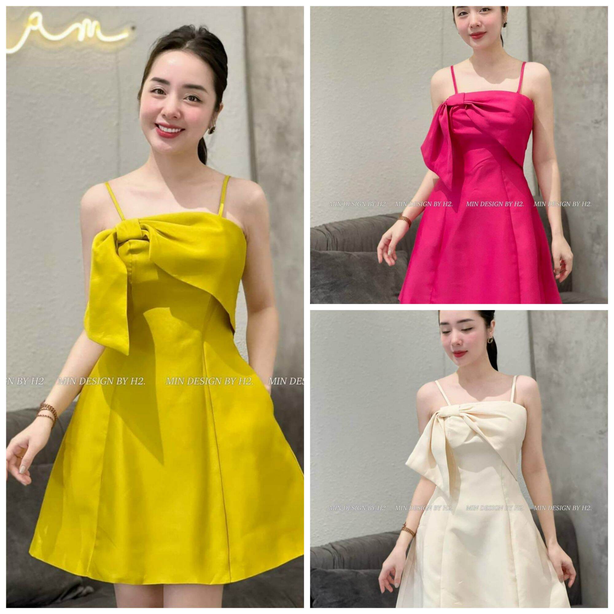 Đầm nữ 2dây đắp chéo ngực phong cách xịn xò