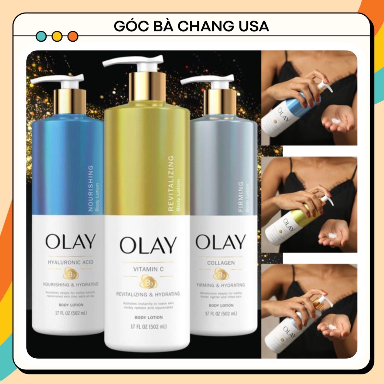 Dưỡng thể toàn thân Olay Mỹ 502ml 🙋‍♀️👧🏻 (bill us)