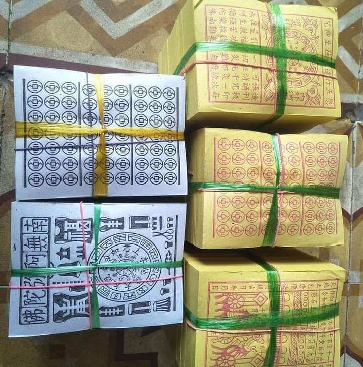 Combo tiền vàng mã 5 xấp 5 loại