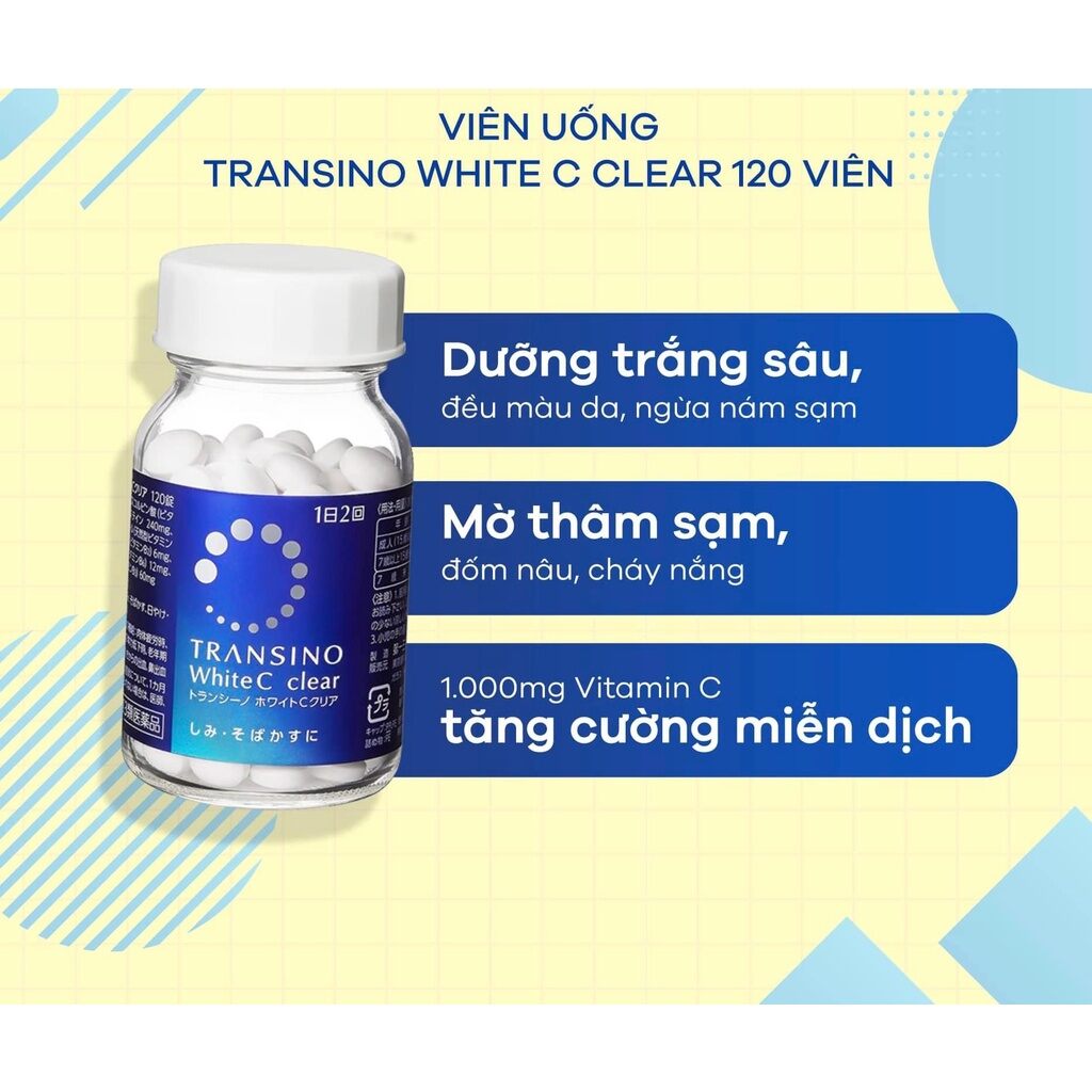 Viên uống trắng da Transino 120 viên