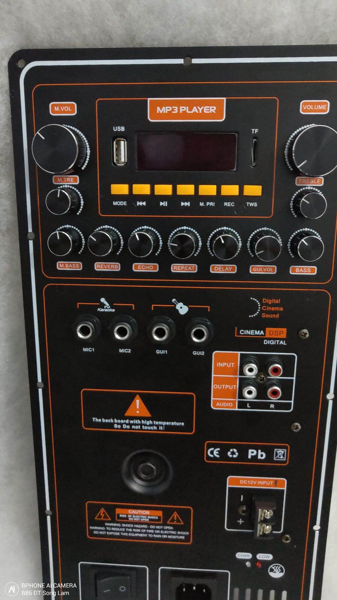 Bo mạch  loa kéo kèm micro kích thước 18x36 cao cấp