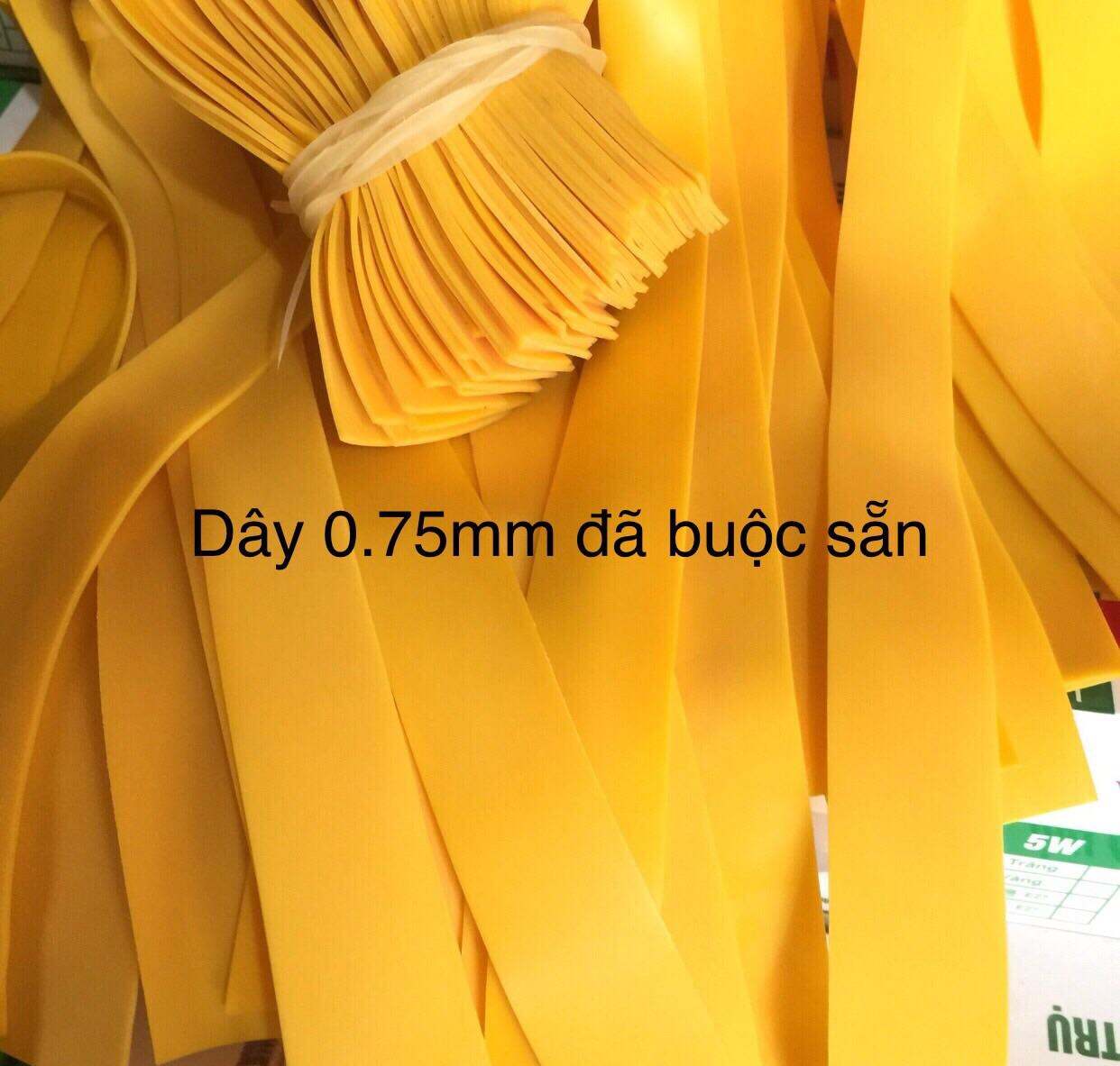 5 Dây Thun Cao Su 1 Lớp Dày 0.75mm ( có cột sẵn ) Dây Cao Su