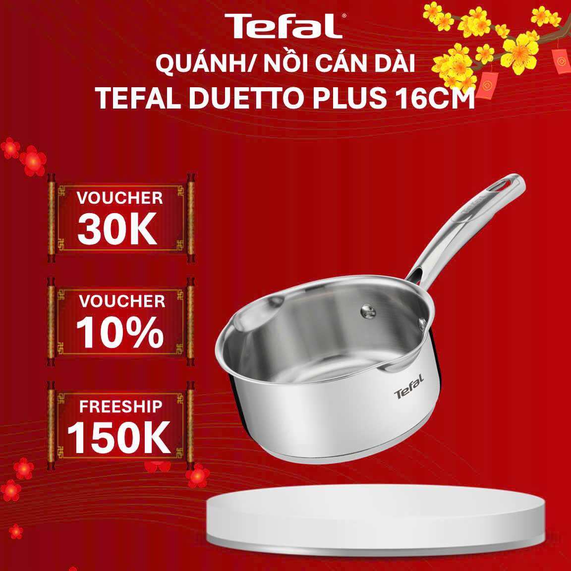 Nồi cán dài Tefal Duetto Plus 16cm - 1.4L