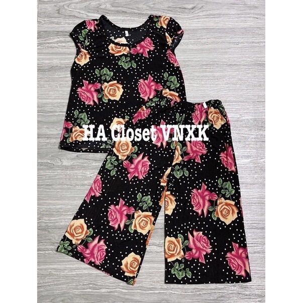 Đồ Bộ Thun Tằm Ý Ống Rộng Mặc Nhà(size:40-55ky)