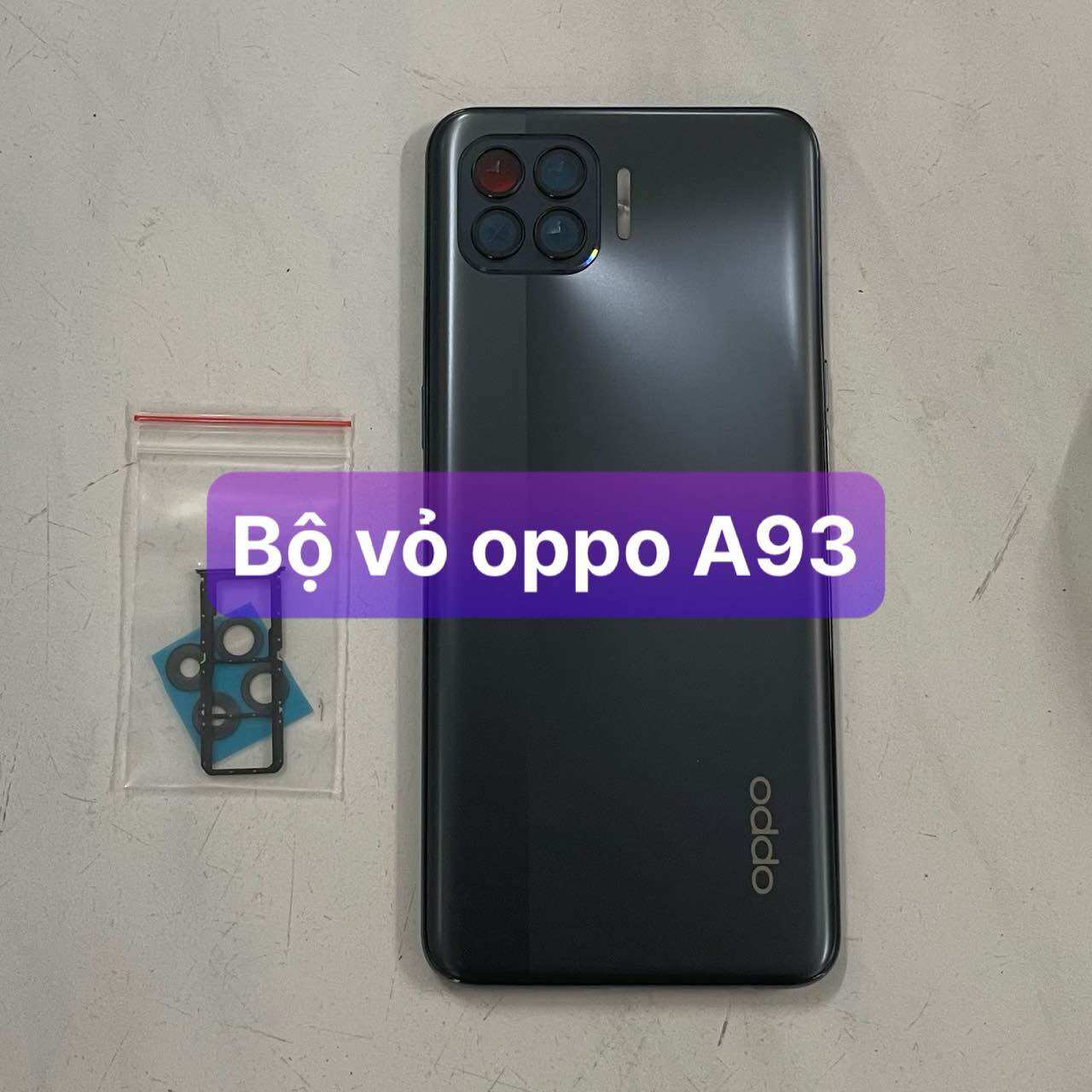 bộ vỏ xương oppo A93 ,kèm khay sim,phím,kính camera