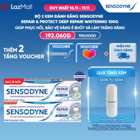 Bộ 2 Kem đánh răng SENSODYNE Repair & Protect Deep Repair Whitening 100g phục hồi, bảo vệ răng ê buốt và làm trắng răng