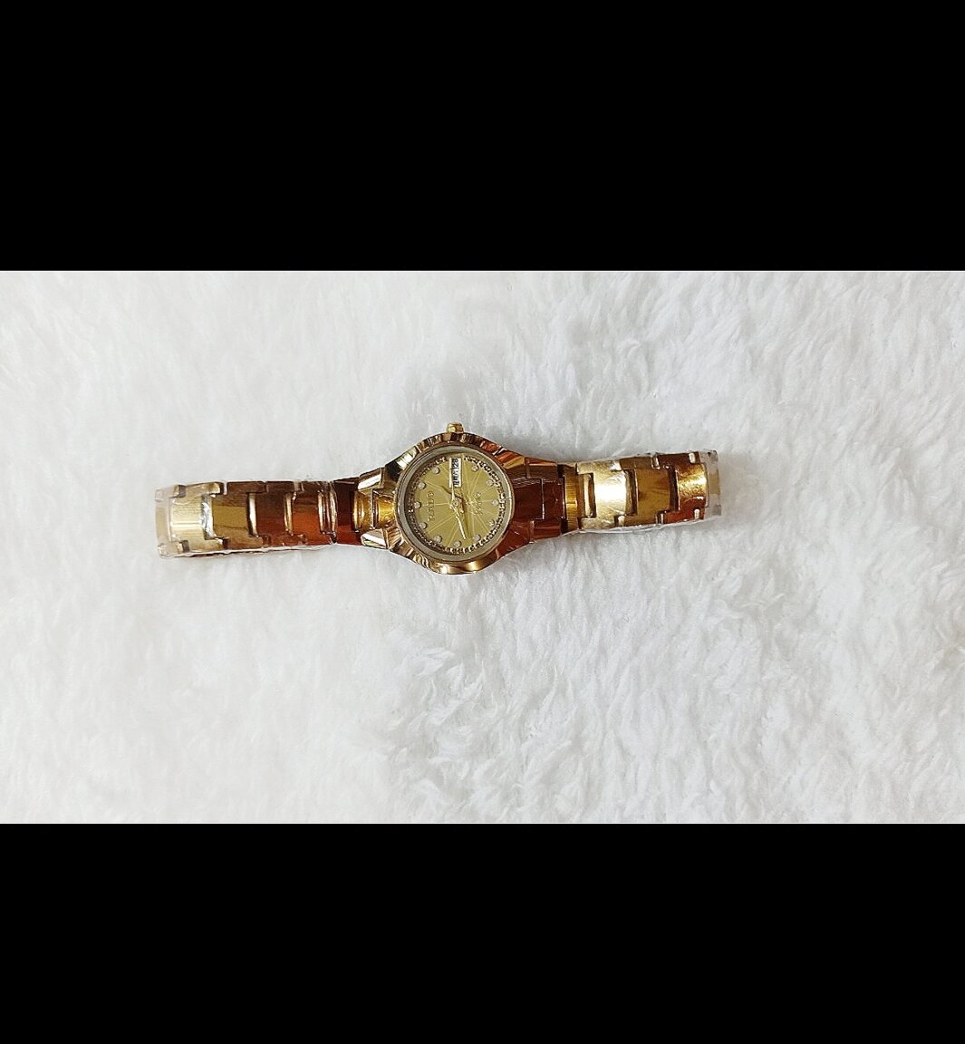 Đồng hồ cặp đá thời thượng đẳng cấp ceramic vàng NAM nữ . Máy Quartz
