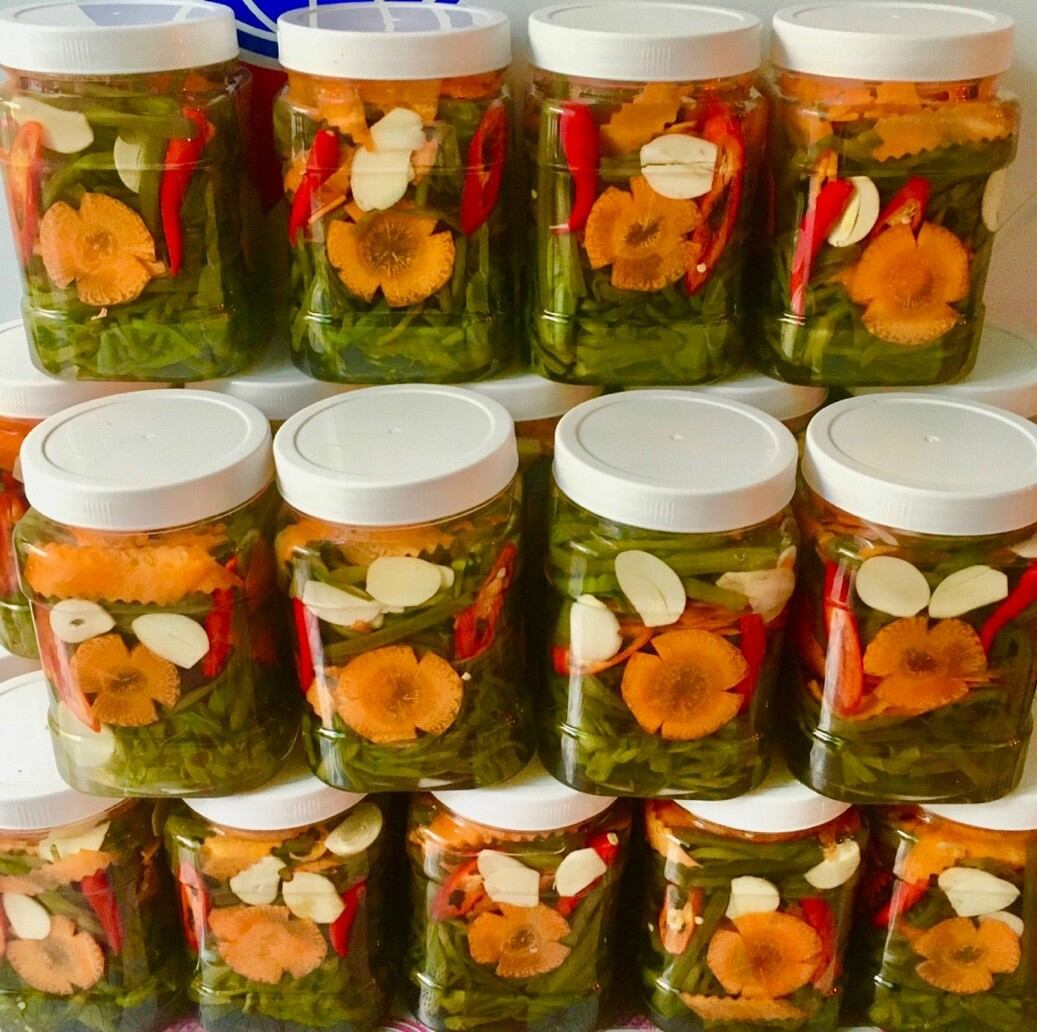 1kg rau muống dưa chua