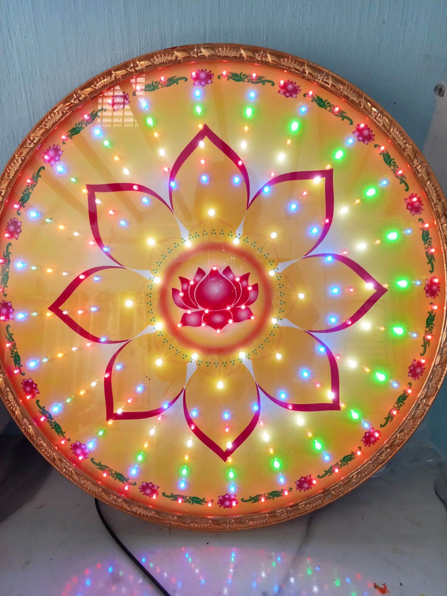 Hào quang led siêu sáng kích thước 22cm . hình hoa sen