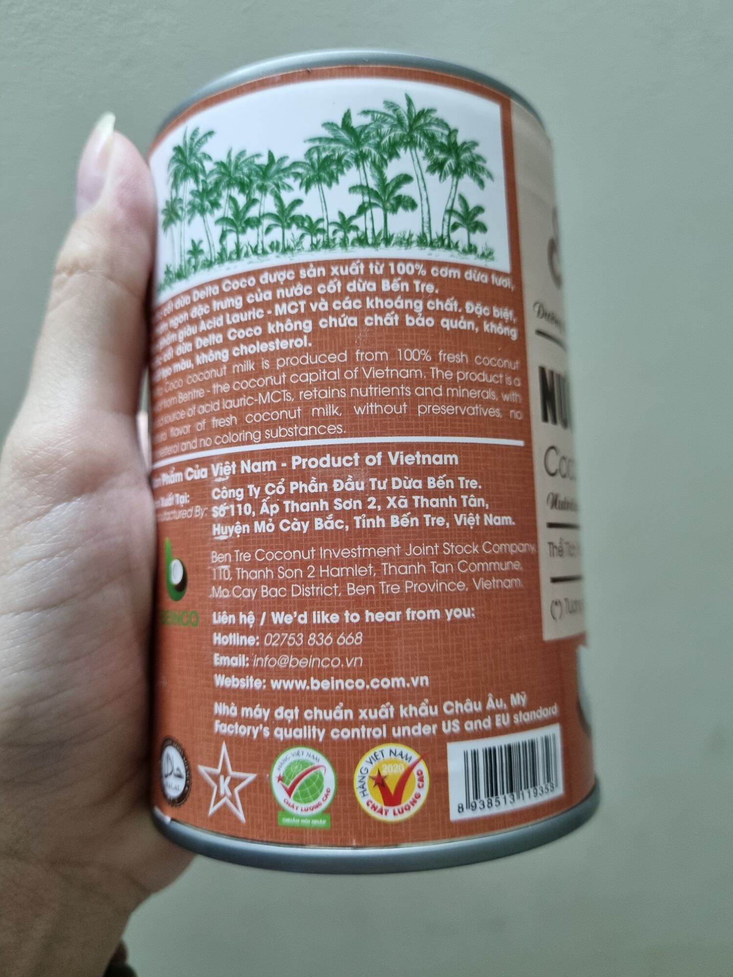 Nước cốt dừa lon Delta Coco 400ml