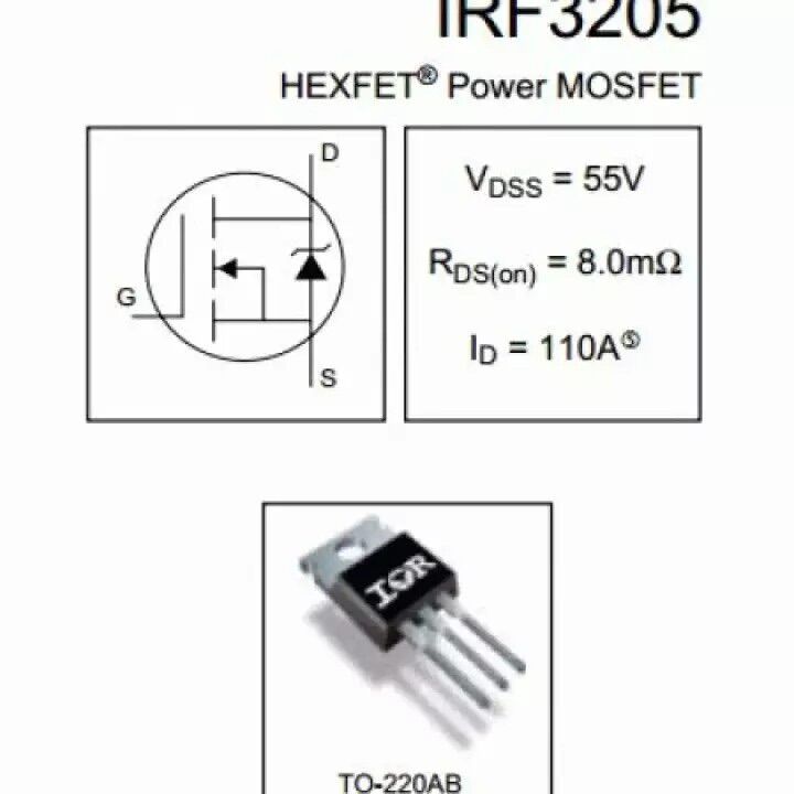 Bộ 2 Linh Kiện Điện Tử IRF 3205, 55v 110A