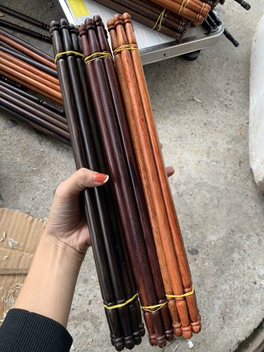 Cầu thẳng gỗ mun, cẩm,hương- phụ kiện lồng chim cảnh