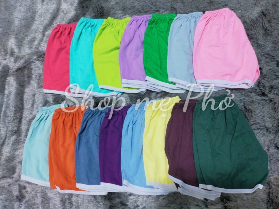 [ẢNH THẬT] Combo 10 quần đùi thun viền cho bé 5-14kg