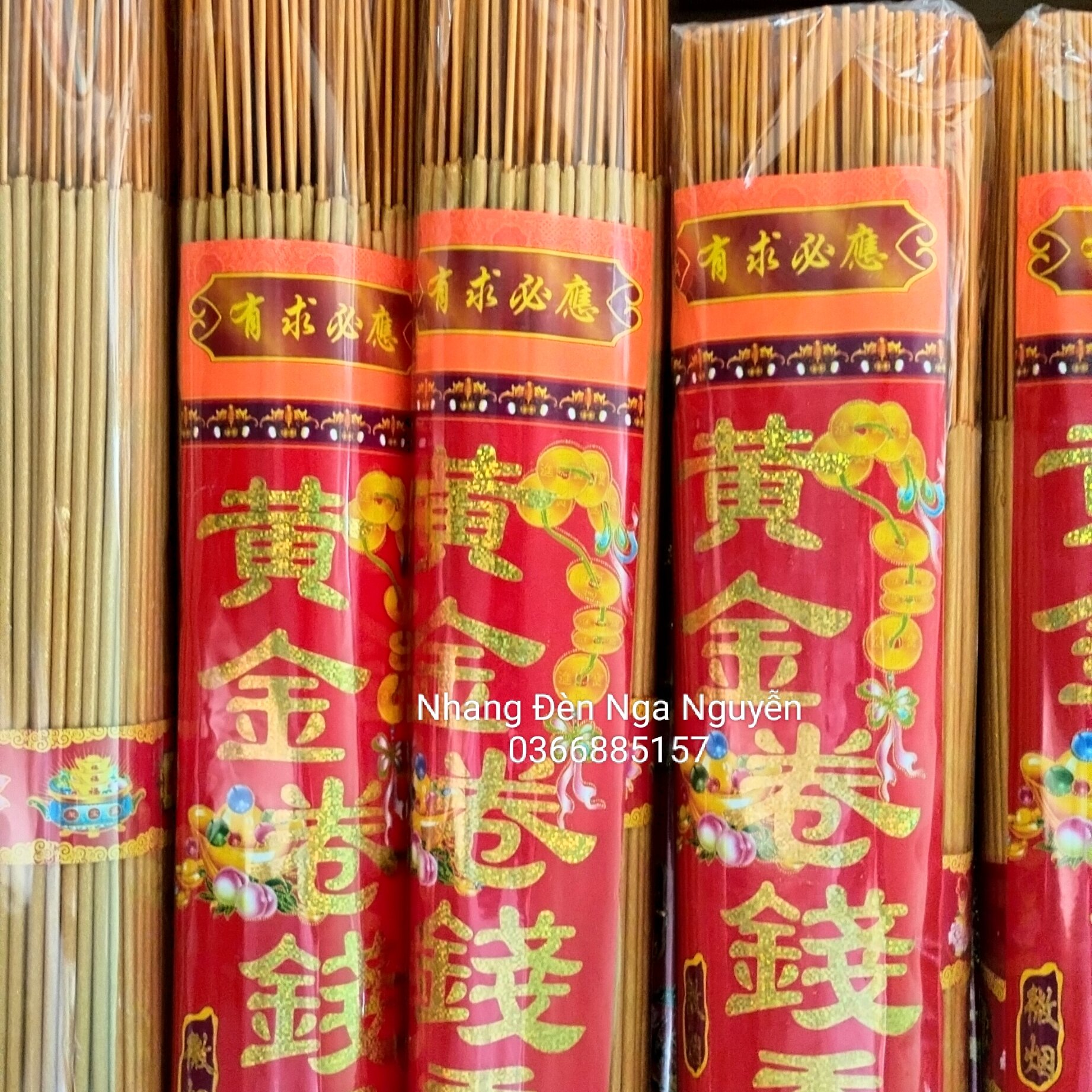 Combo 10 bó Nhang cuốn tàn vàng giá sỉ /Nhang Thần Tài