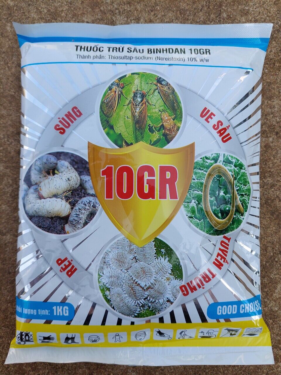 Goi sâu hạt 10G hiệu quả trong tru Sùng, ve sầu, rệp sáp, tuyến trùng 1kg