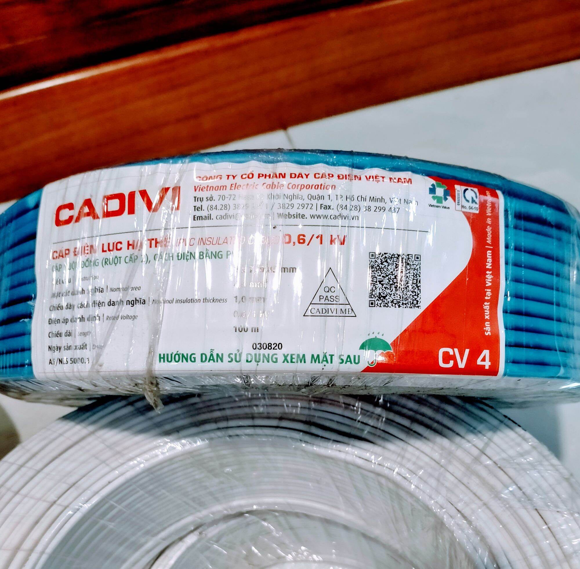 Dây điện đơn 4. Cadivi 1 mét