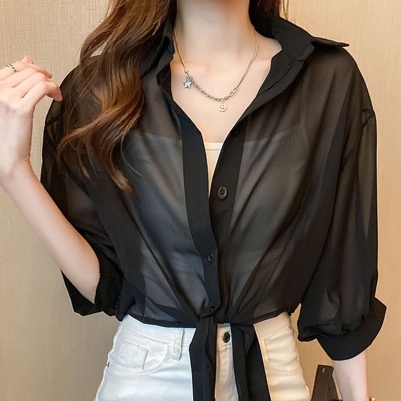 Sơ mi voan cột si&ecircu xinh