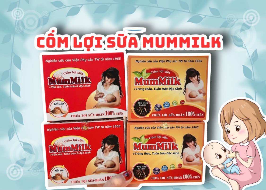 Cốm lợi sữa mummilk lợi sữa, sữa đặc mát có đông trùng hạ thảo, nguồn dinh dưỡng cho sữa mẹ