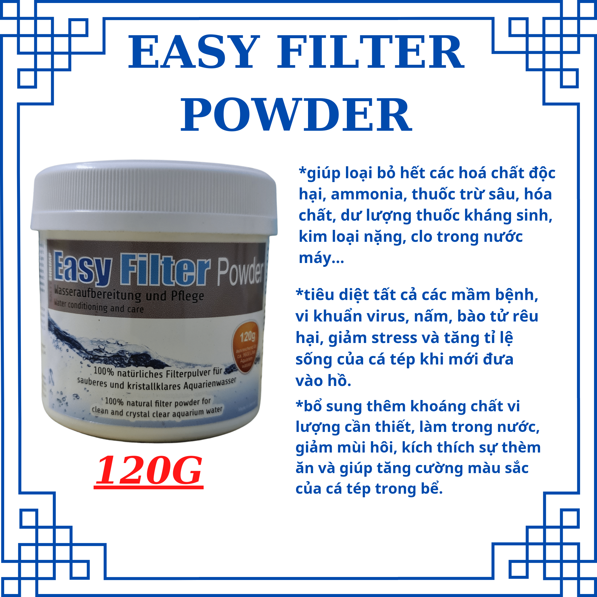 Salty shrimp Easy filter khử độc nước cao cấp từ Đức