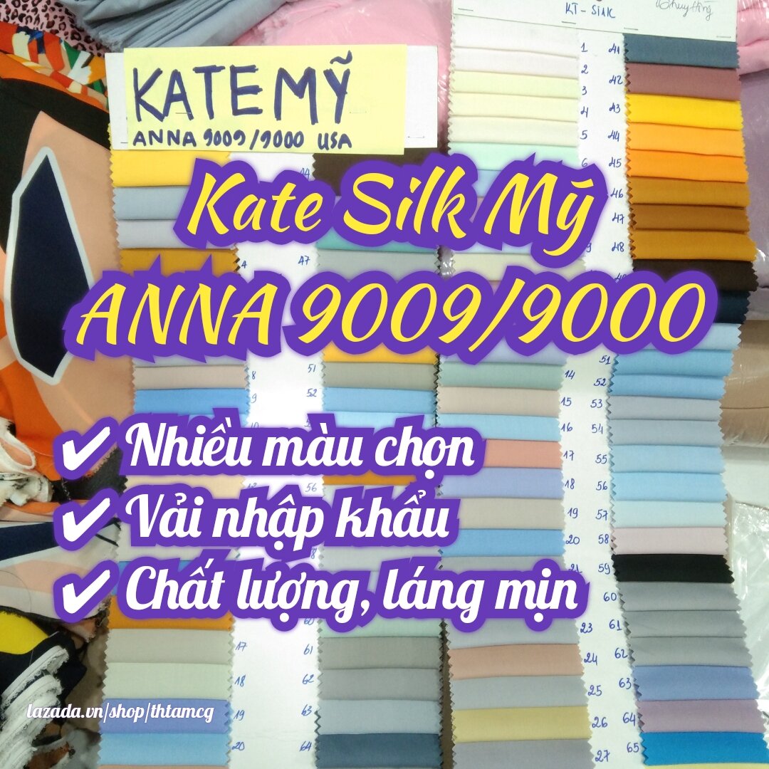 Vải May Đồ Kate Silk Mỹ Cao Cấp Hàng Nhập Khẩu Thái Lan | Nhiều Màu Đẹp Lựa Chọn