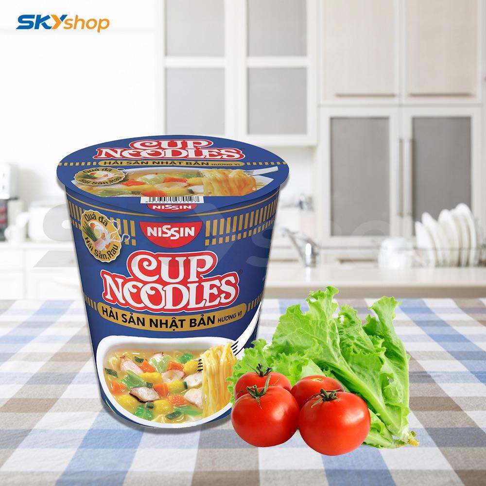 1 LY MÌ nissin vị hải sản nhật bản. 67gram.mì ko chiên