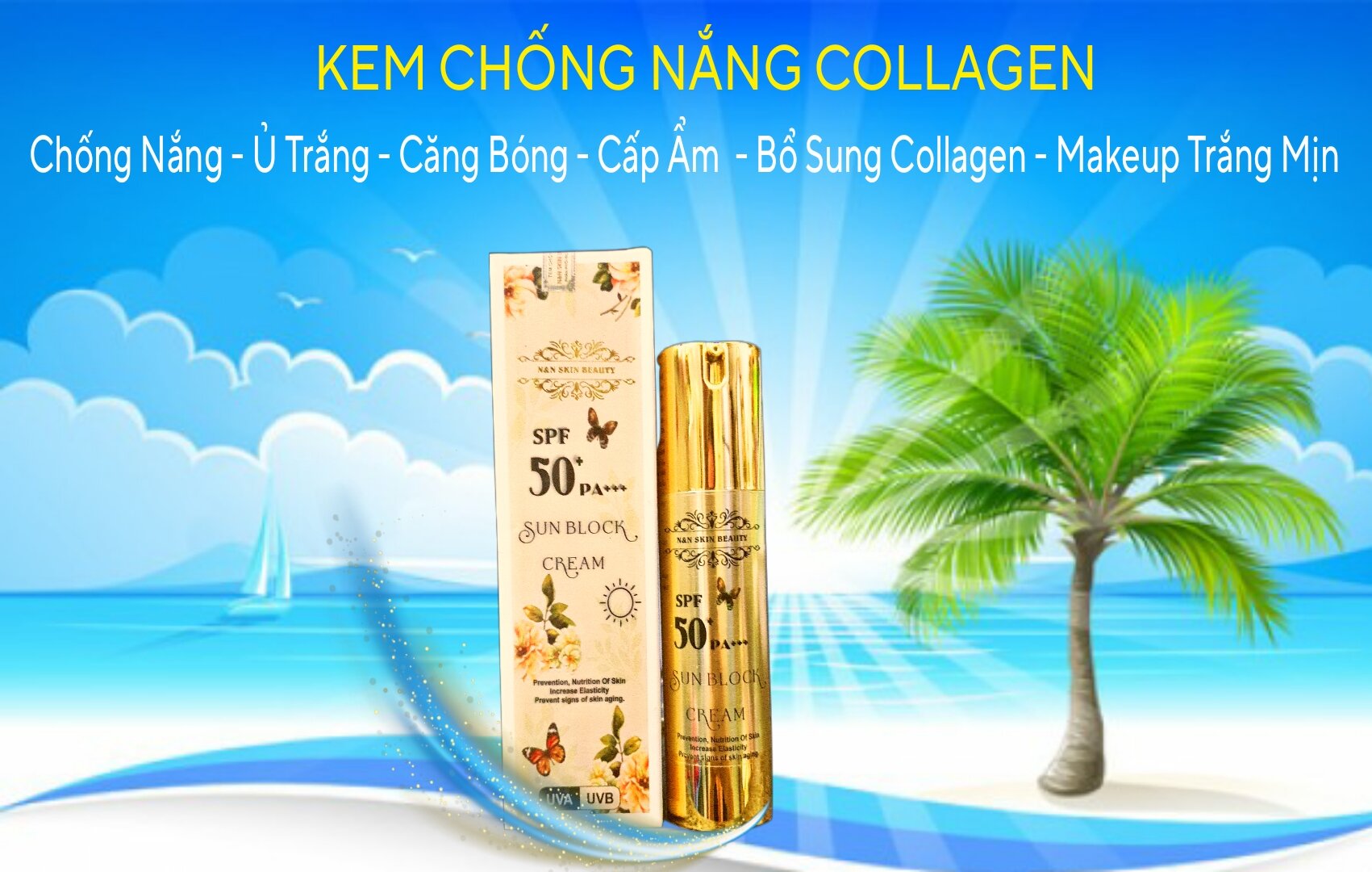 Kem chống nắng collagen cao cấp