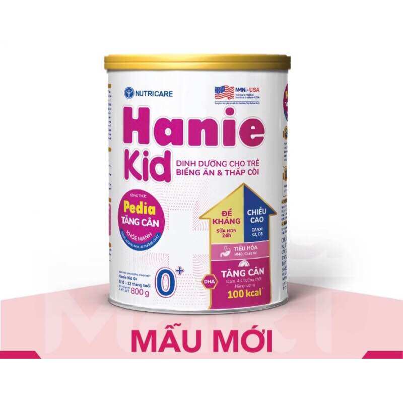 Sữa bột hanie kid pedia số 0 800g - mẫu mới