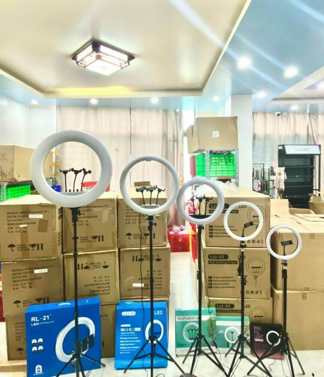 Đèn live streaml Led có gương 3 màu